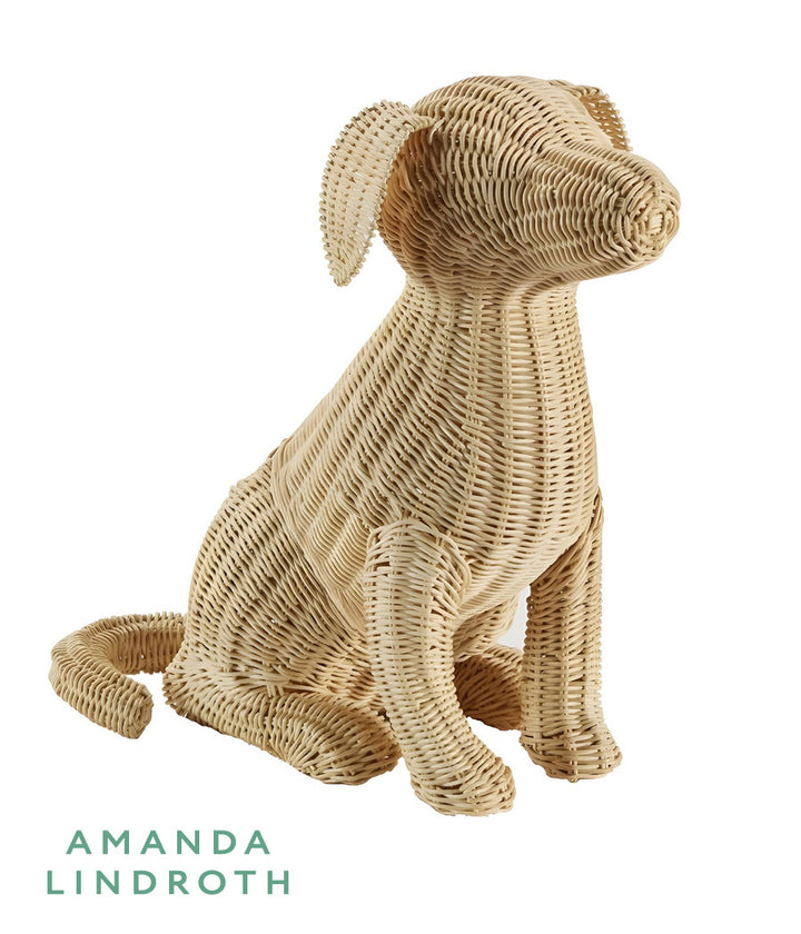 "Potcake" Wicker Dog