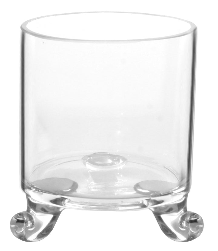 Footed Glass Flower Vessel