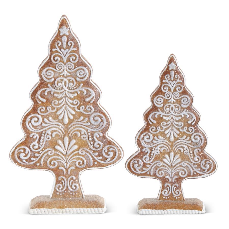 Glittered Gingerbread Trees, Set/2