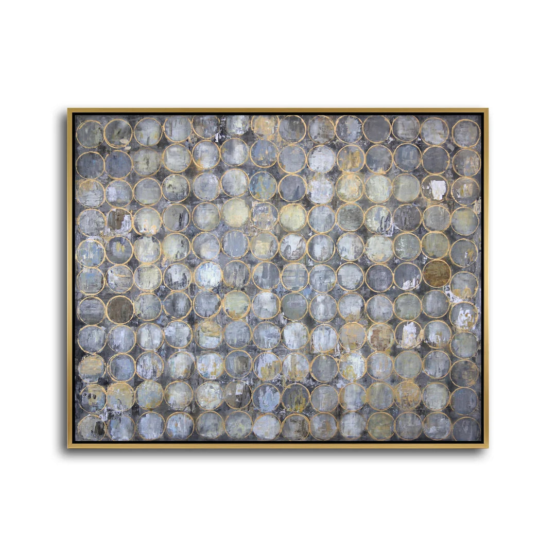 Gilded Grid - Acrylic on Canvas