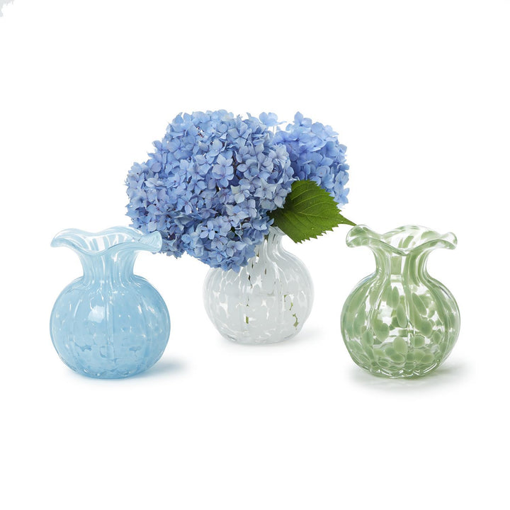 Ruffled Edge Spotted Glass Vase
