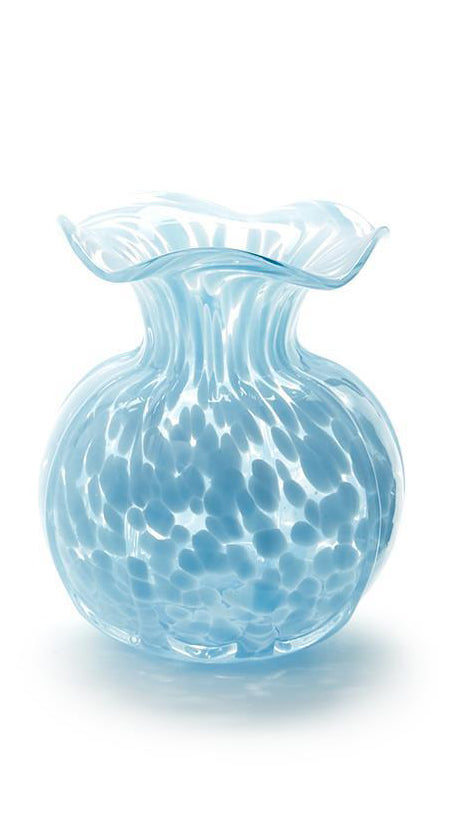 Ruffled Edge Spotted Glass Vase
