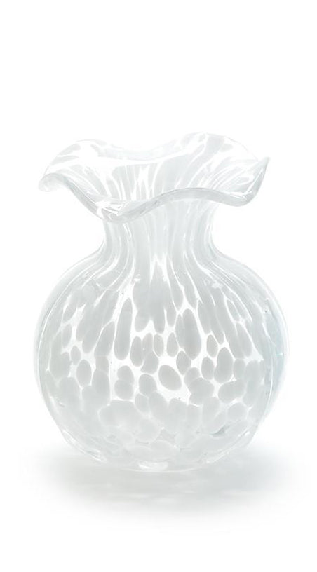 Ruffled Edge Spotted Glass Vase