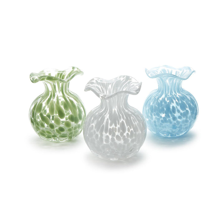 Ruffled Edge Spotted Glass Vase