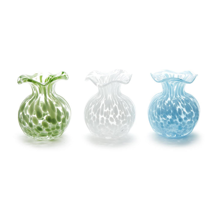 Ruffled Edge Spotted Glass Vase