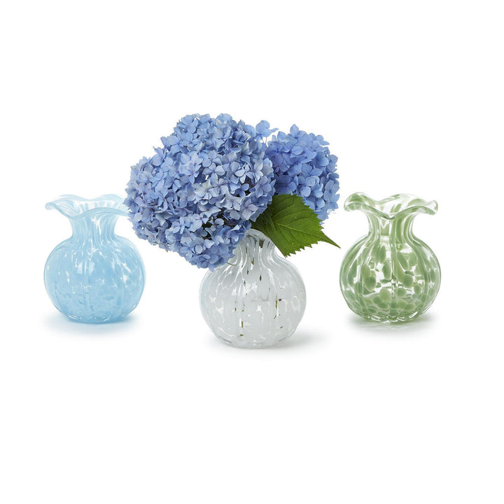 Ruffled Edge Spotted Glass Vase