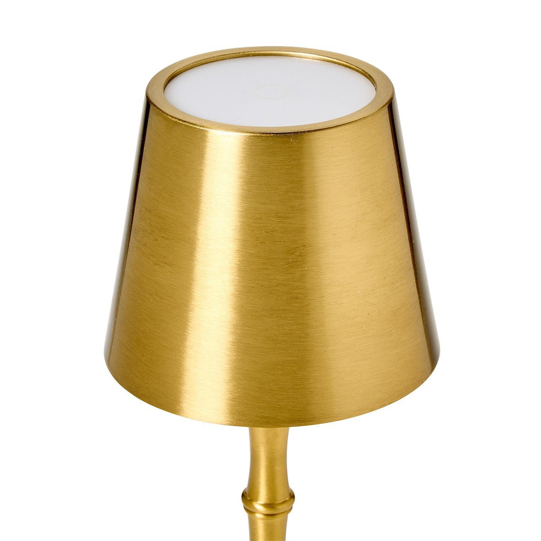 LED Portable Cordless Gold Bamboo Table Lamp