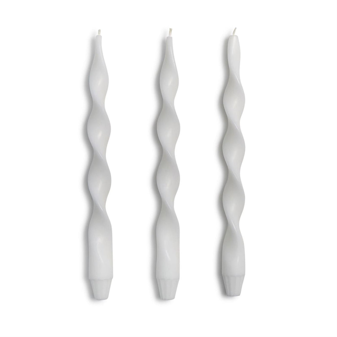 Handmade Twisted Taper Candles – Set of 3