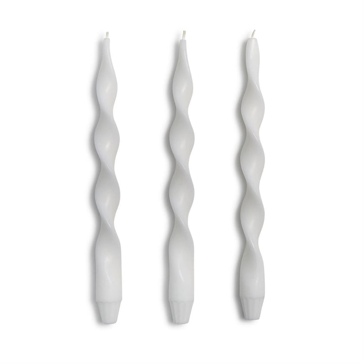 Handmade Twisted Taper Candles – Set of 3