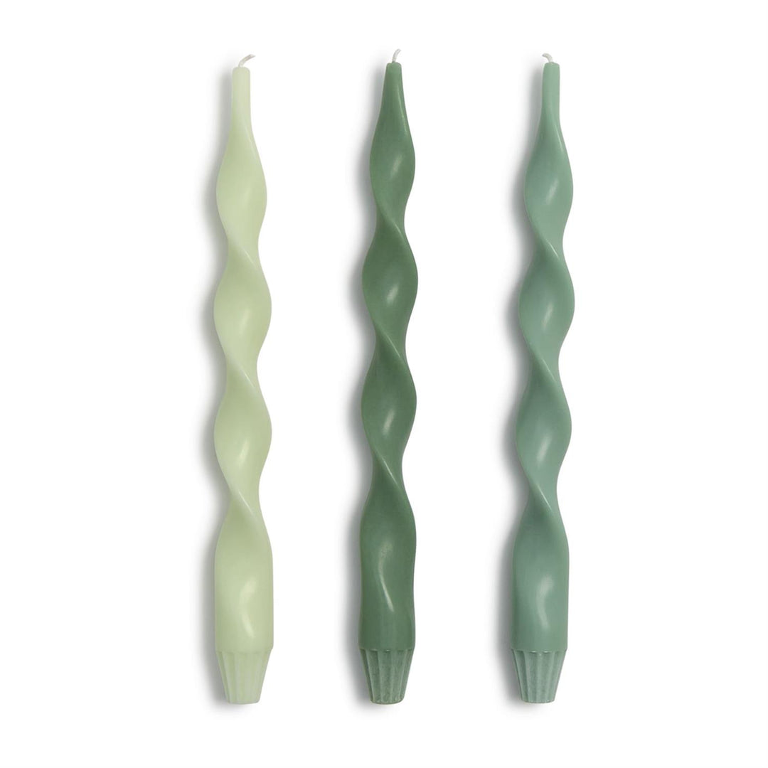 Handmade Twisted Taper Candles – Set of 3