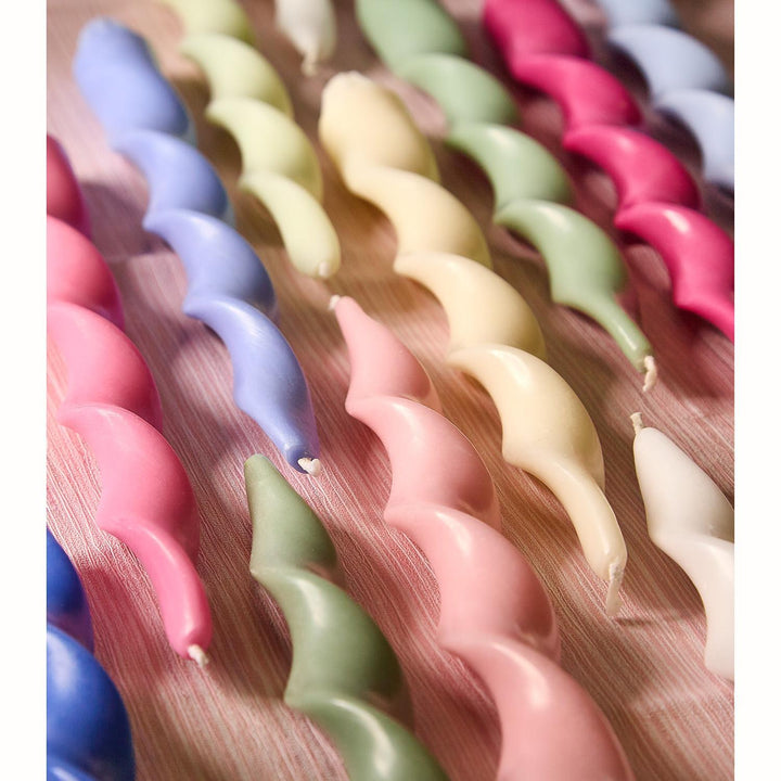 Handmade Twisted Taper Candles – Set of 3