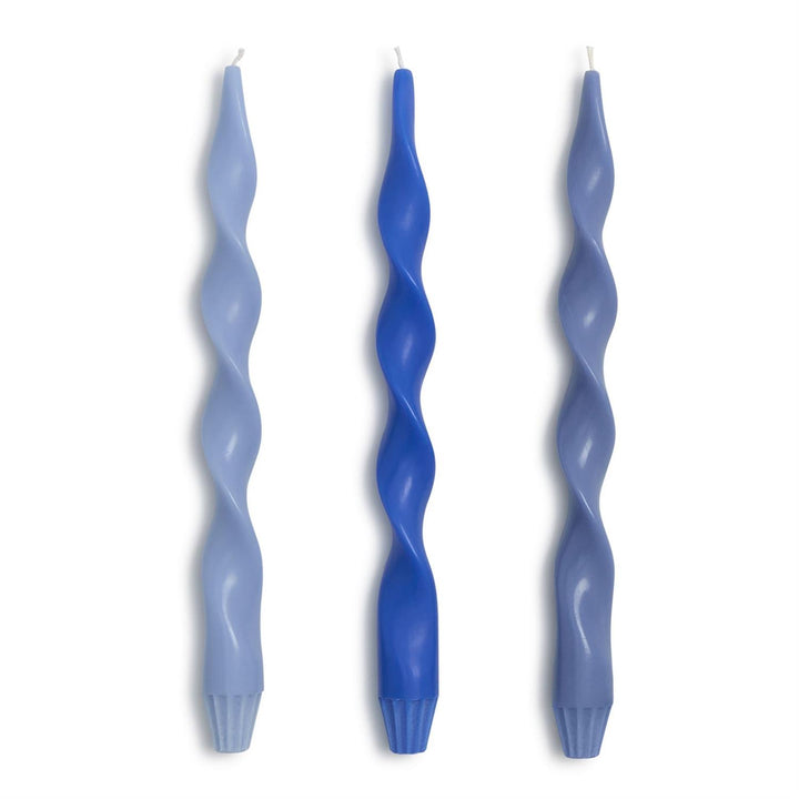 Handmade Twisted Taper Candles – Set of 3