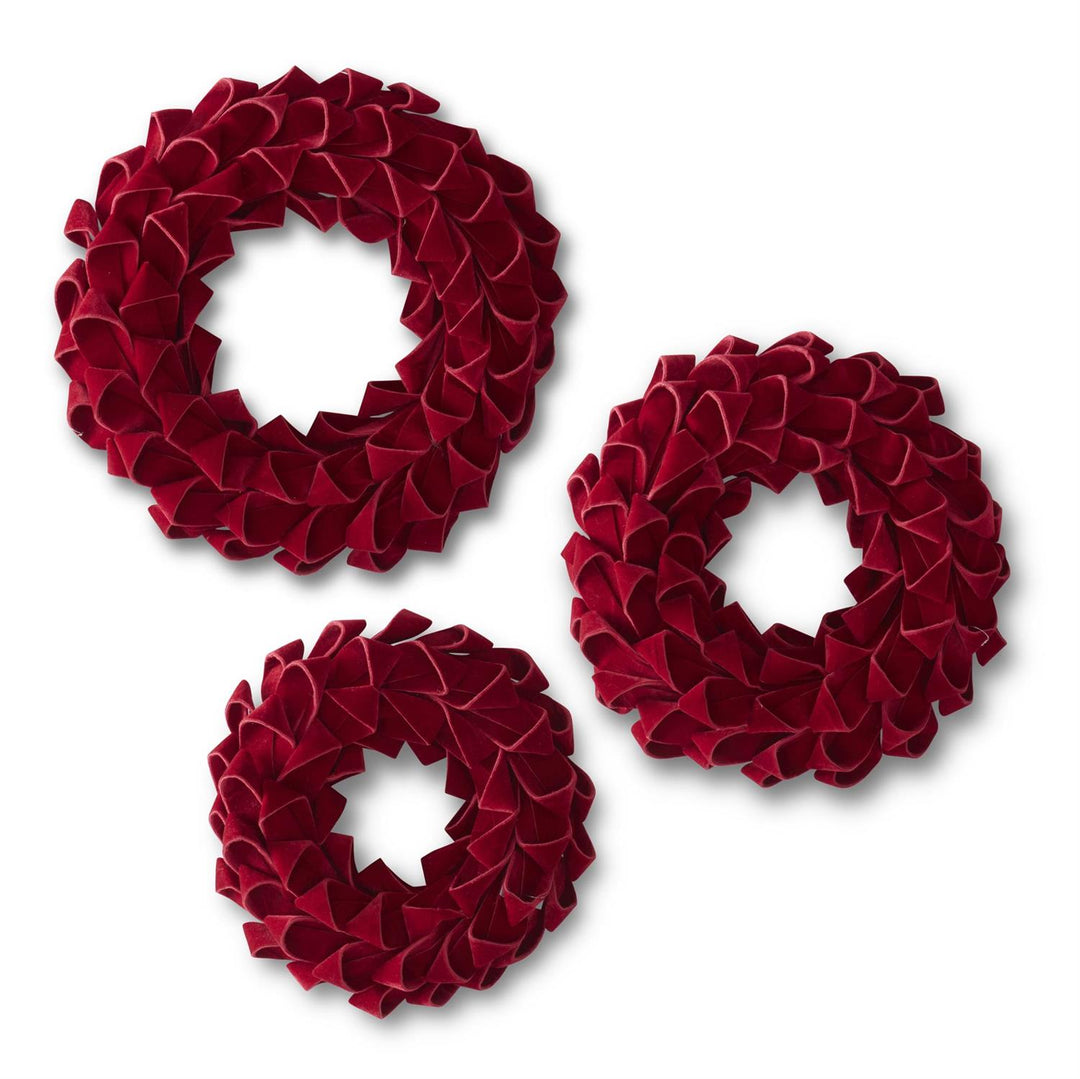 Red Velvet Ribbon Wreath