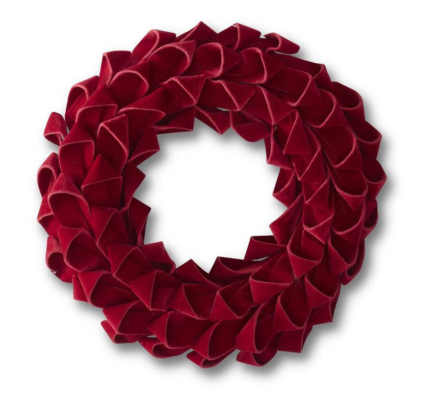 Red Velvet Ribbon Wreath