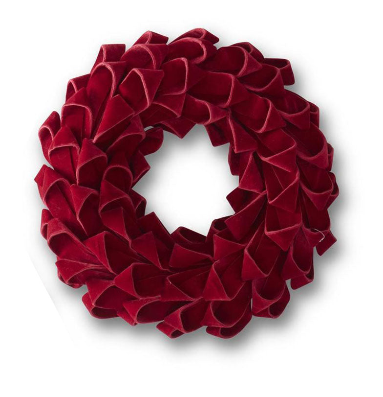 Red Velvet Ribbon Wreath