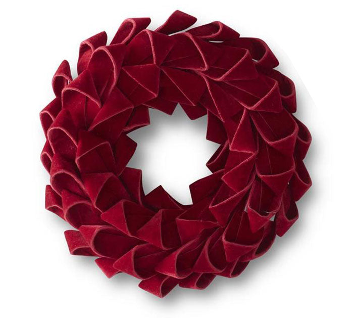 Red Velvet Ribbon Wreath