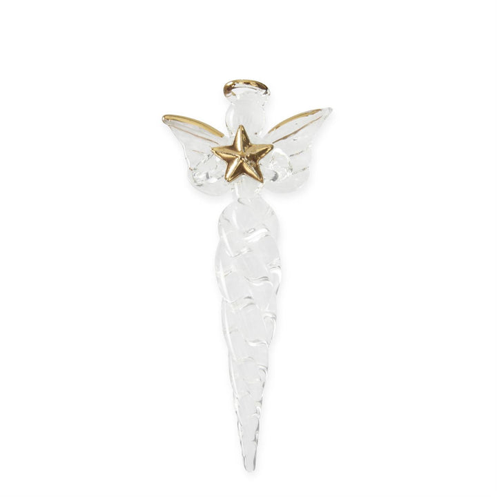 Glass Angel Icicle Ornament Set – Set/4