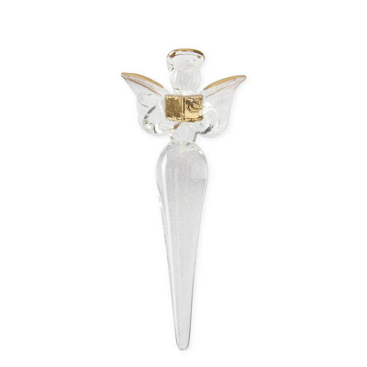 Glass Angel Icicle Ornament Set – Set/4