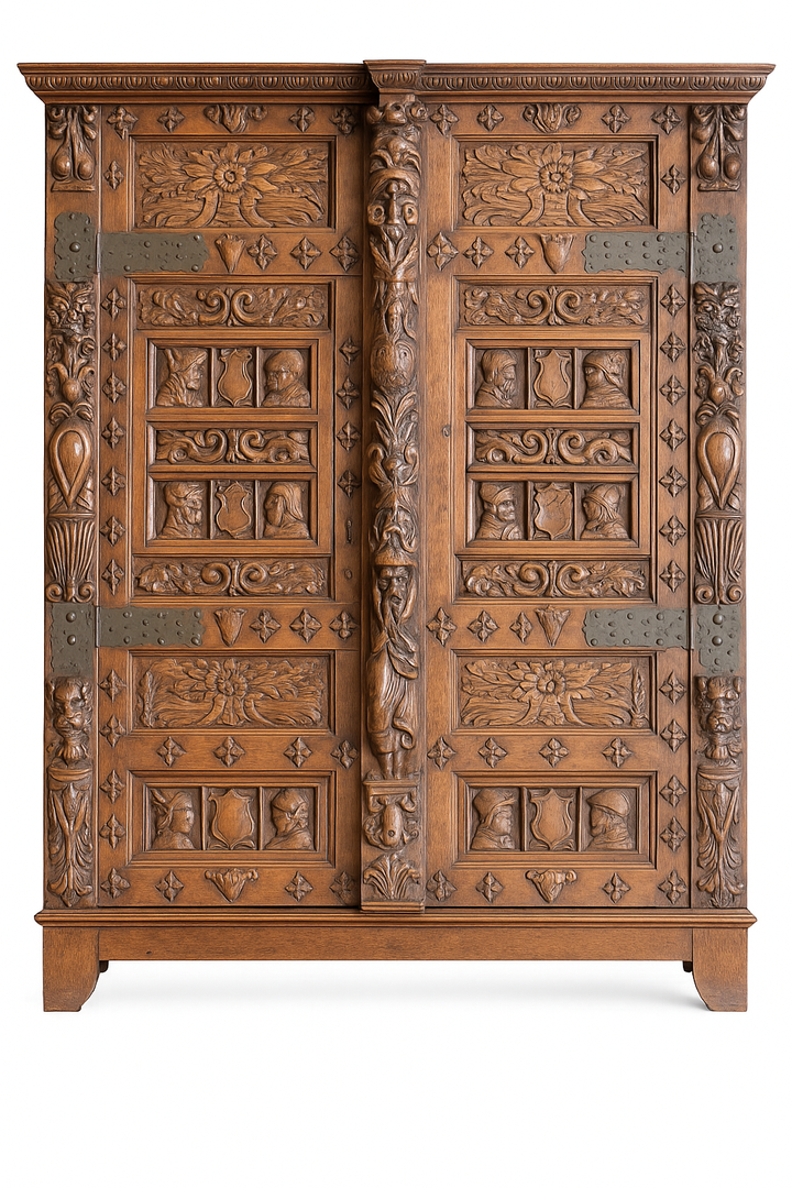 18th-Century Flemish Carved Walnut Cupboard – Circa 1710