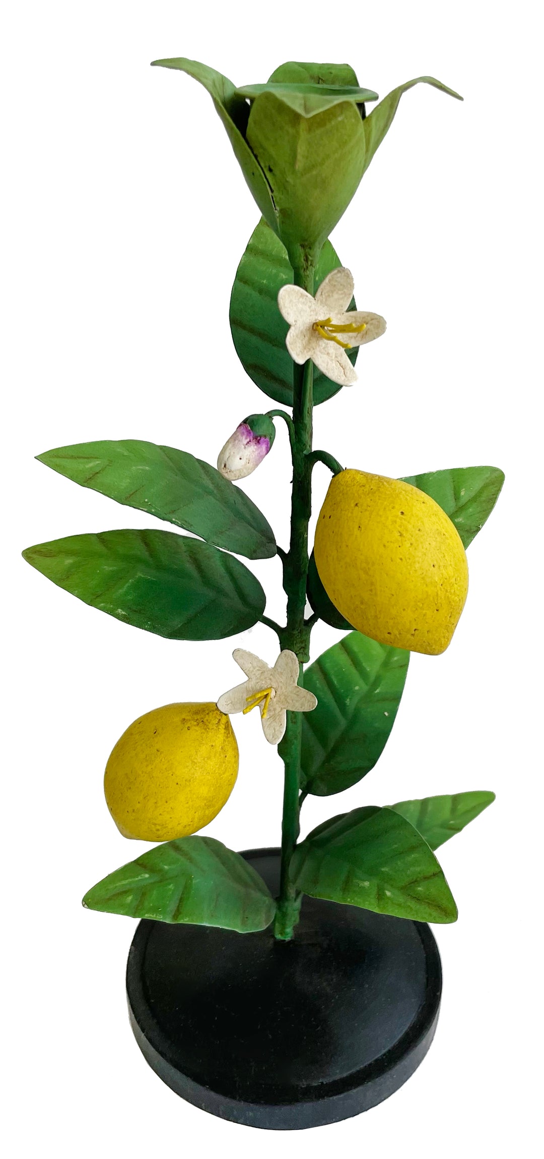 Lemon Branch Metal Candle Holder