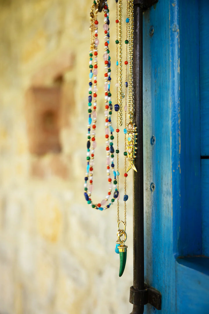 Milos Beaded Necklace - Warm