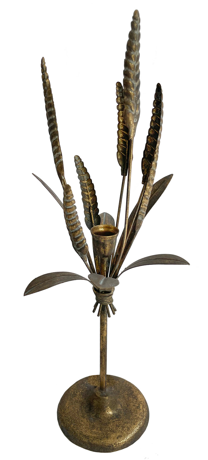 Antique Gold Iron Candlesticks