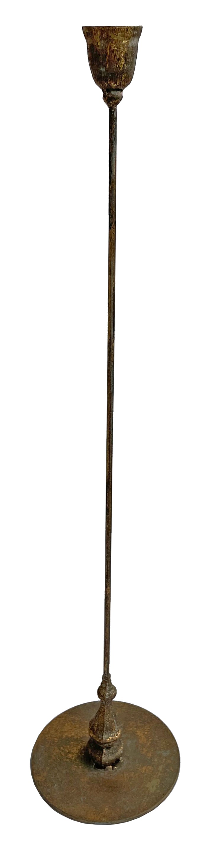 Antique Gold Iron Candlesticks