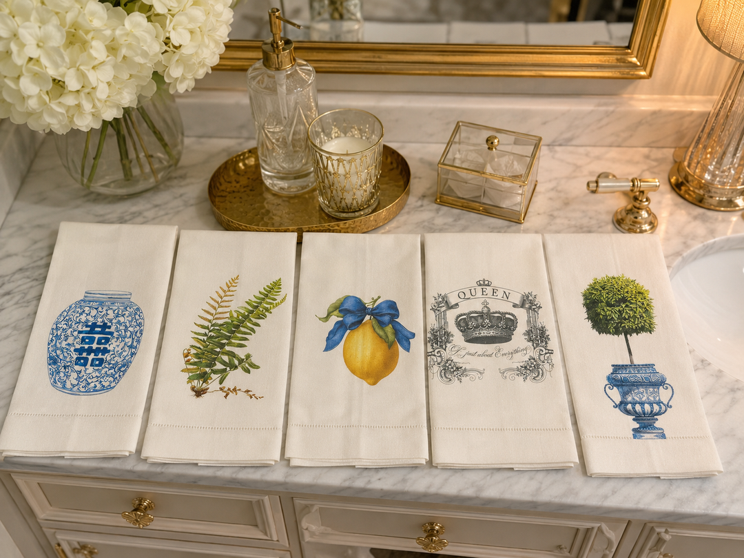 Linen Hemstitched Guest Towel