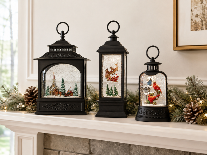 Christmas Swirling Glitter Lantern