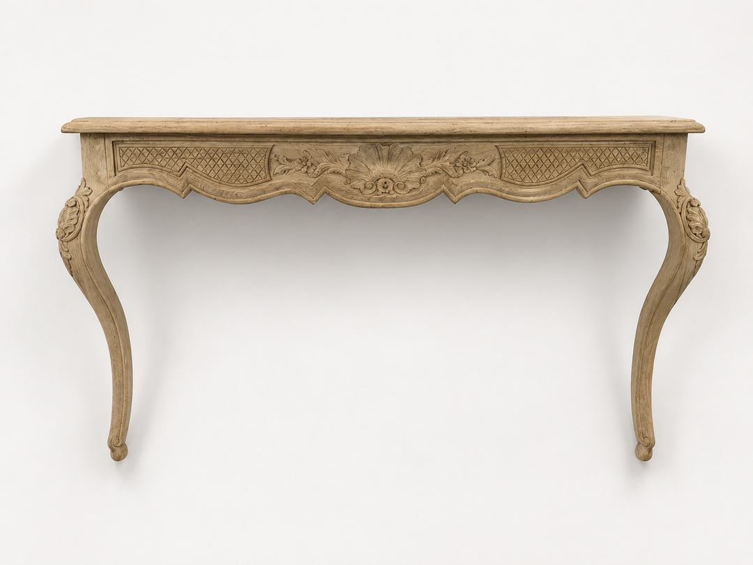18th-Century Belgian Bleached Oak Wall Console