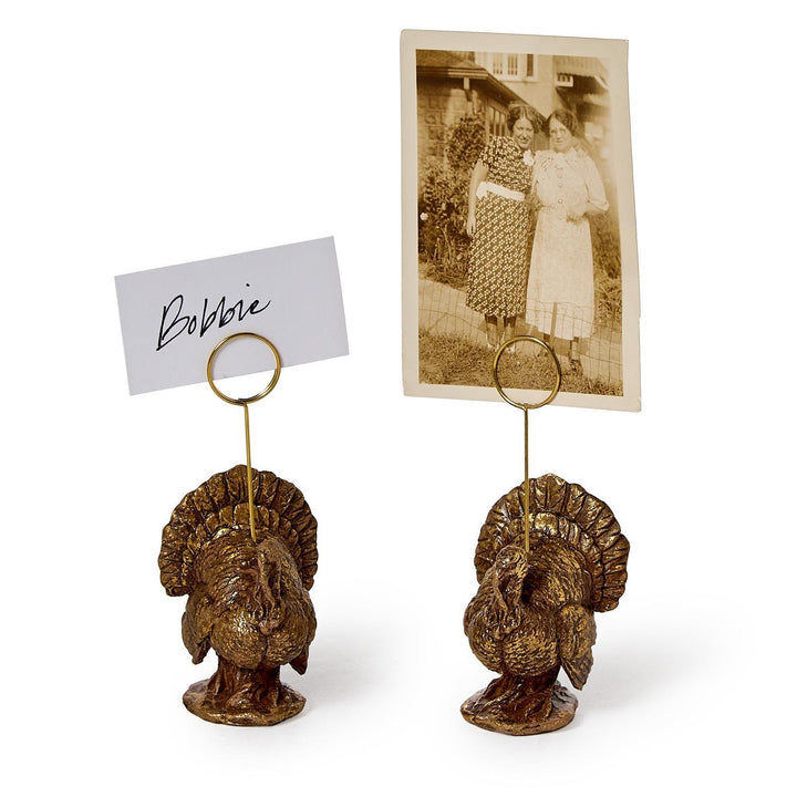 Turkey Place Card/Photo Holder, Set 2