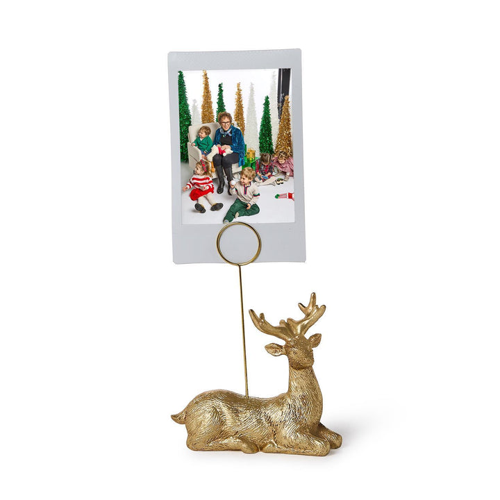 Golden Deer Place Card Holder/Photo Holder