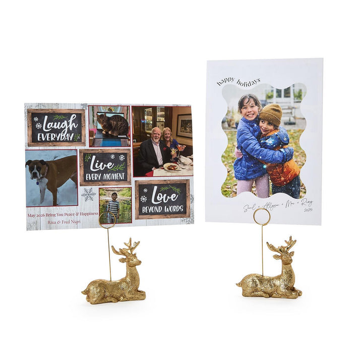 Golden Deer Place Card Holder/Photo Holder