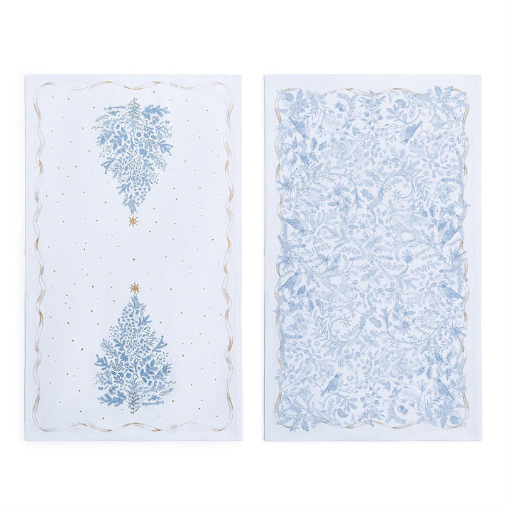 Gilded Cottage B&W Holiday Dish Towels, Set/2