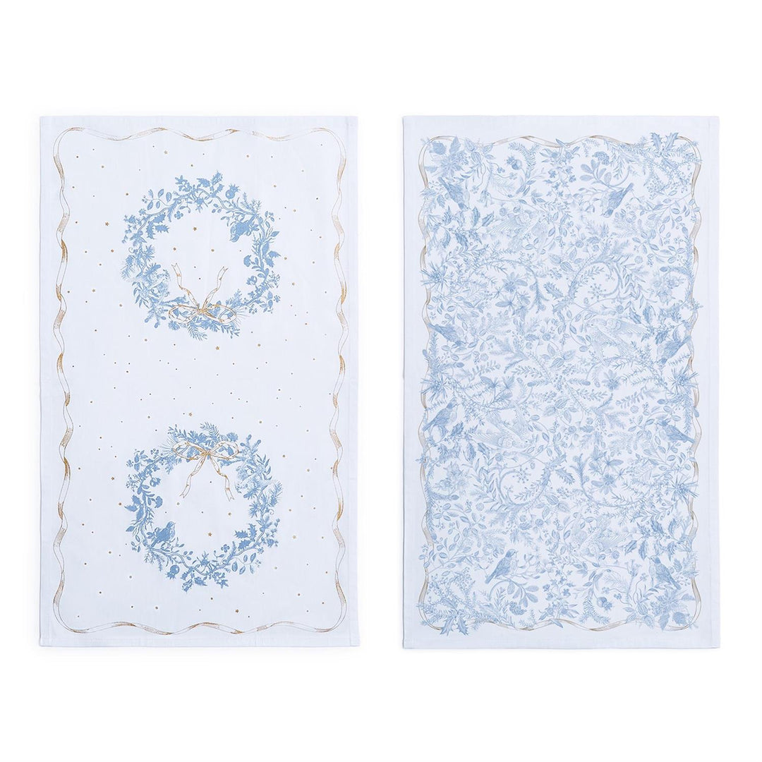 Gilded Cottage B&W Holiday Dish Towels, Set/2