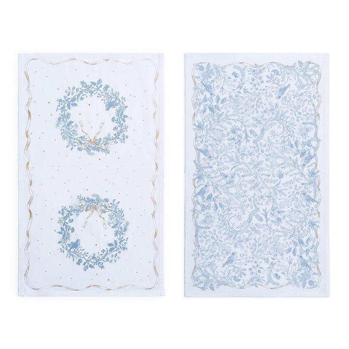 Gilded Cottage B&W Holiday Dish Towels, Set/2