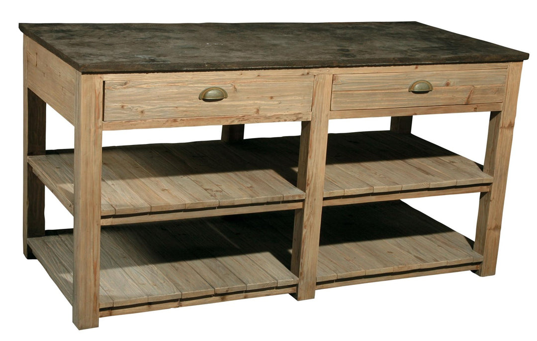 Kitchen Island with Bluestone Top