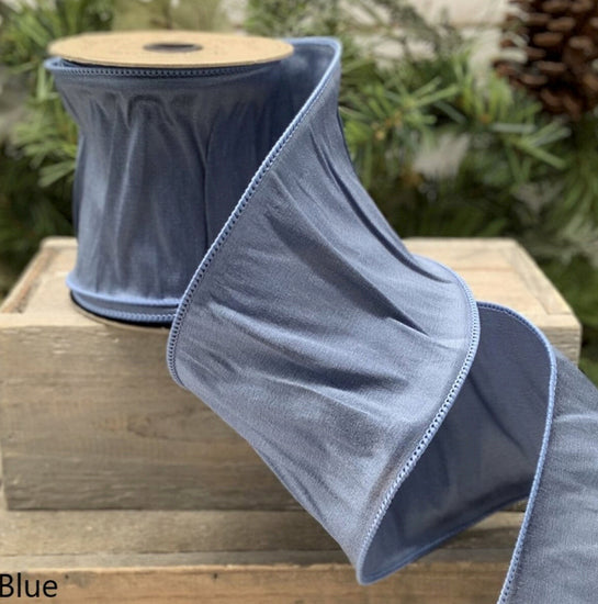 Steel Blue Taffeta Ribbon – 4" x 10 Yards