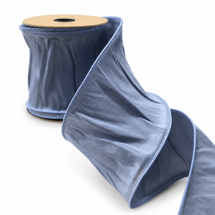 Steel Blue Taffeta Ribbon – 4" x 10 Yards