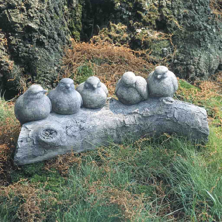 Birds on a Log Garden Sculpture