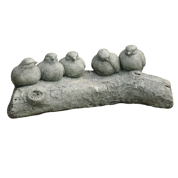 Birds on a Log Garden Sculpture