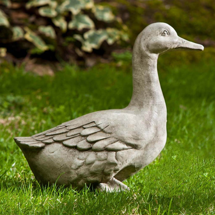 “Quackers” Cast Stone Duck Garden Sculpture