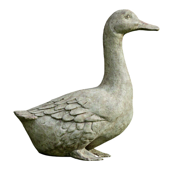 “Quackers” Cast Stone Duck Garden Sculpture