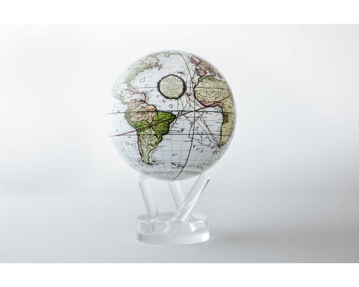 Antique Terrestrial White Globe