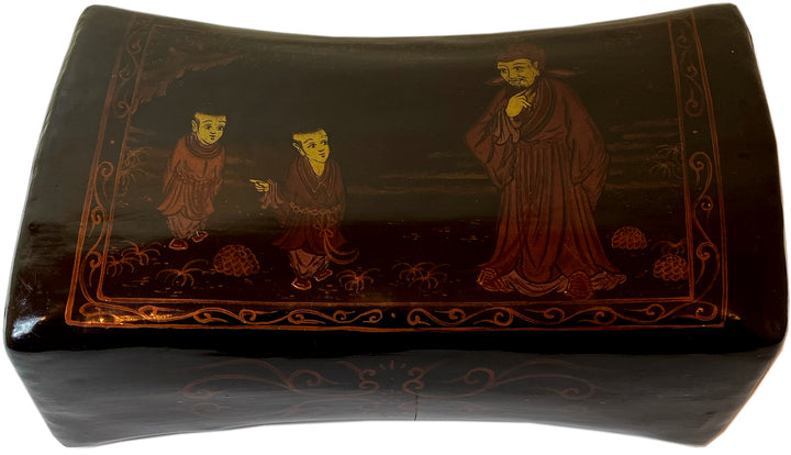 19th Century Chinese Lacquered Pillow Box