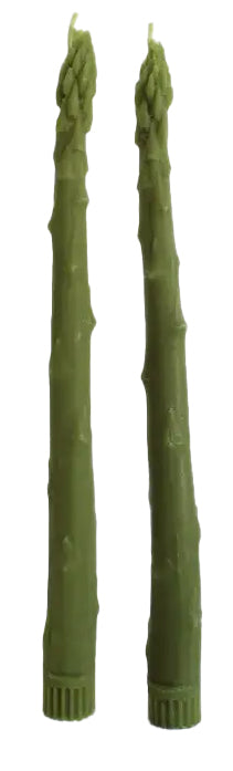 Asparagus Beeswax Candles - Pair