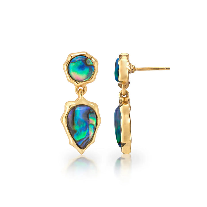 Aurora Small Drop Post Earrings - Abalone