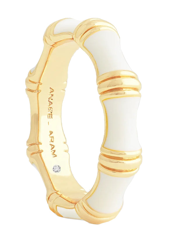 Bamboo Enameled Ring
