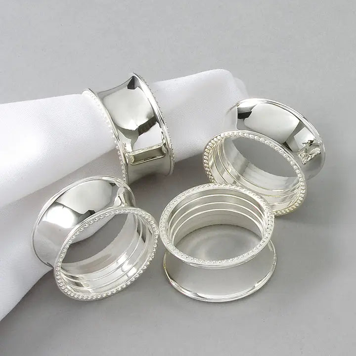 Beaded Napkin Rings, Set of 4
