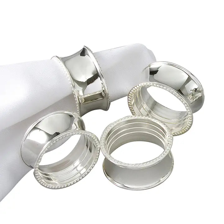 Beaded Napkin Rings, Set of 4